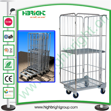 Warehouse Wire Mesh Roll Cage Trolley